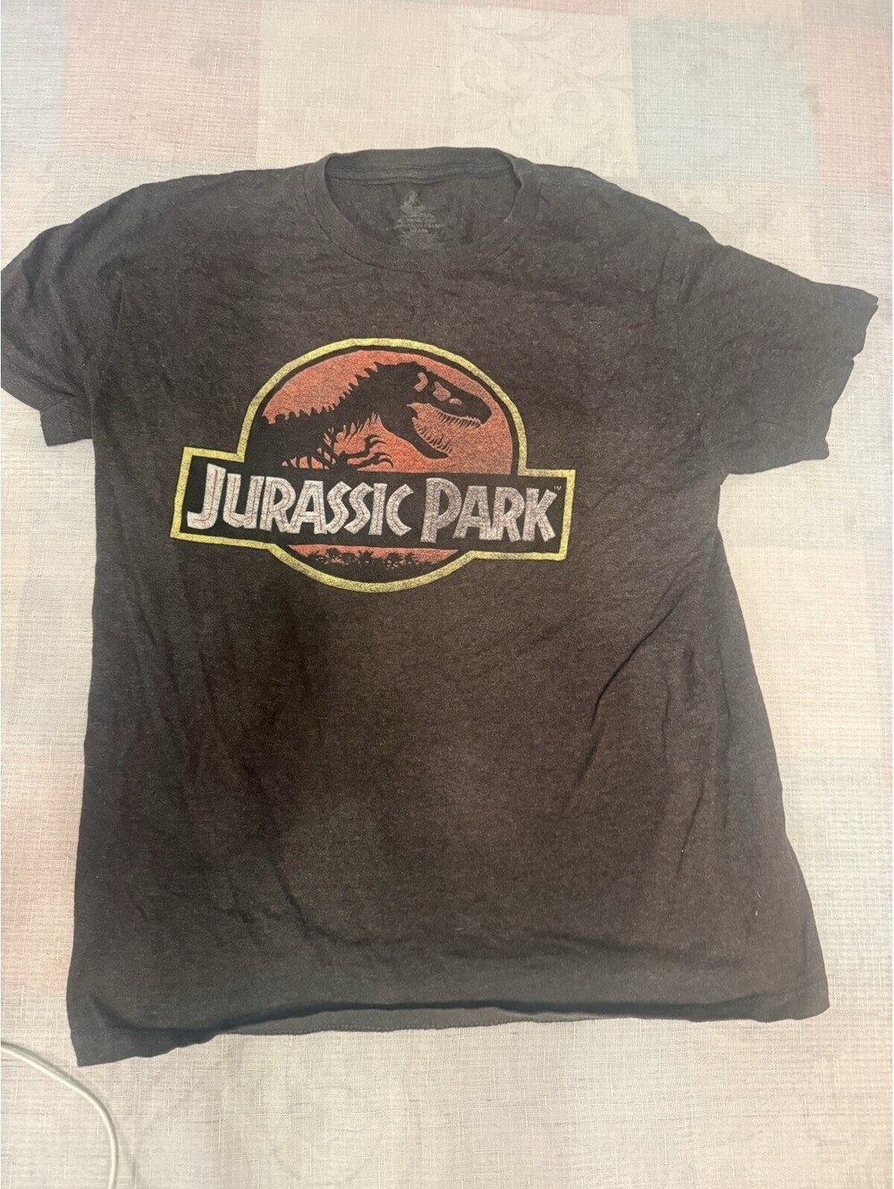 Jurassic Park Logo Graphic T-Shirt Black Adult Tee —2
